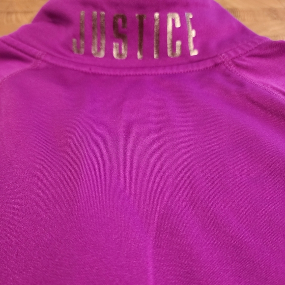 Justice zip front lined mock neck pul over with thumb holes - Picture 11 of 16